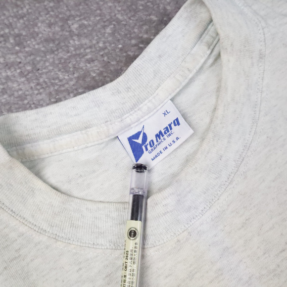 VTG 90s Michigan Wings Hockey Made in USA XL Gray Short Sleeve T-Shirt - Picture 5 of 12